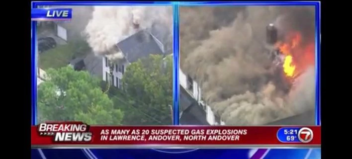 Εκκενώθηκαν 3 περιοχές της Βοστώνης λόγω εκρήξεων σε γραμμές φυσικού αερίου (Eικόνες-Bίντεο)